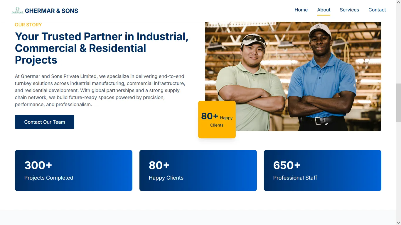 Ghermar & Sons - Custom Solution Interface Showcase